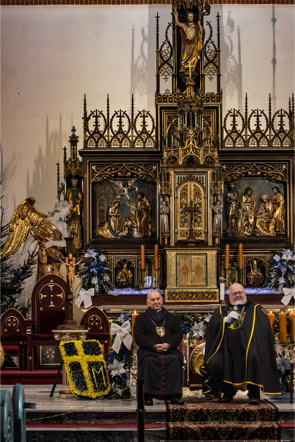 Fotoreportaż - Zakon Rycerzy św. Jana Pawła Wielkiego. Lidzbark Warmiński - 15-lecie Zakonu.