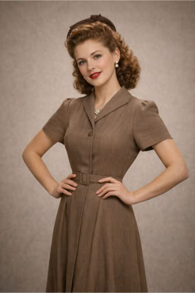 Moda lat 40-tych. Artystyczna sesja zdjęciowa w Warszawie.